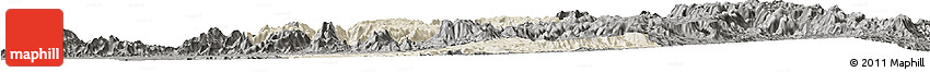Shaded Relief Horizon Map of Asmat, darken, semi-desaturated