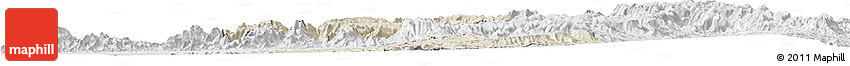 Shaded Relief Horizon Map of Asmat, lighten, desaturated