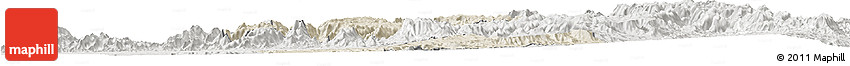 Shaded Relief Horizon Map of Asmat, lighten, semi-desaturated