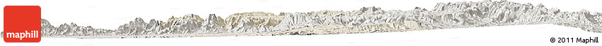 Shaded Relief Horizon Map of Asmat, semi-desaturated