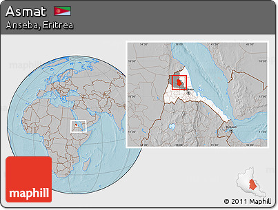 Gray Location Map of Asmat, highlighted country, highlighted parent region, within the entire country, hill shading