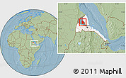 Savanna Style Location Map of Asmat, highlighted country, highlighted parent region, within the entire country, hill shading
