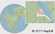 Savanna Style Location Map of Asmat, highlighted country, hill shading