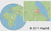 Savanna Style Location Map of Asmat, highlighted parent region