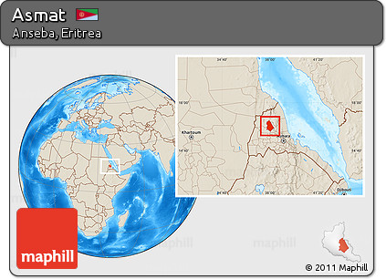 Shaded Relief Location Map of Asmat