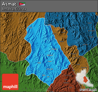 Political Map of Asmat, darken