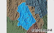 Political Map of Asmat, darken, semi-desaturated