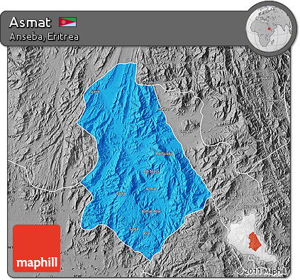 Political Map of Asmat, desaturated