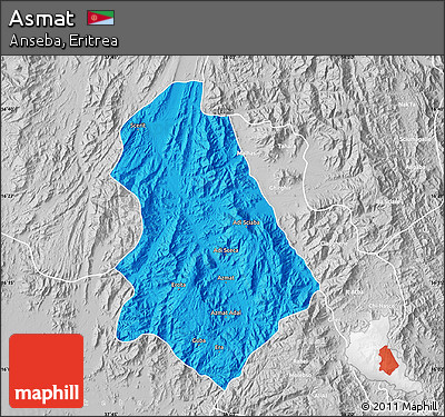 Political Map of Asmat, lighten, desaturated