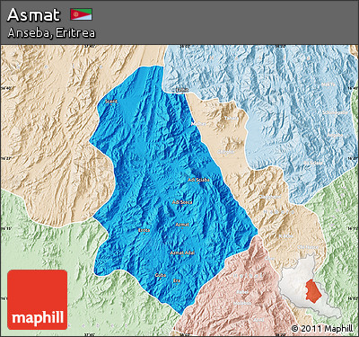 Political Map of Asmat, lighten
