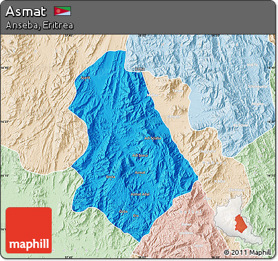 Political Map of Asmat, lighten