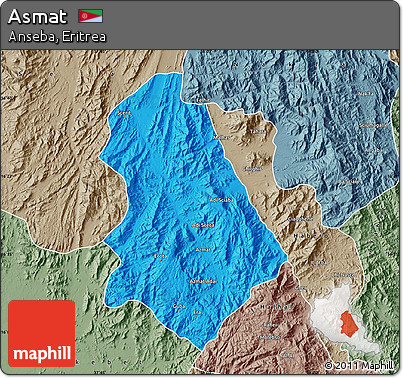Political Map of Asmat, semi-desaturated
