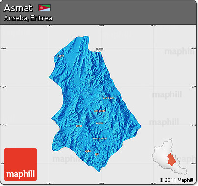 Political Map of Asmat, single color outside