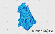 Political Map of Asmat, single color outside