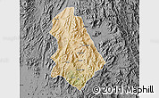 Satellite Map of Asmat, darken, desaturated