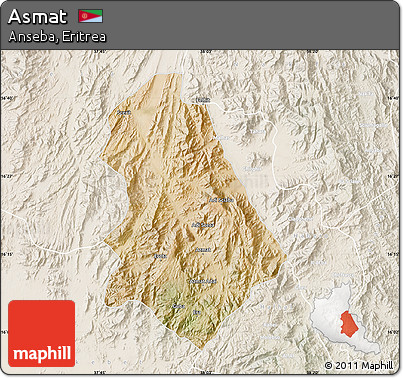 Satellite Map of Asmat, lighten