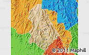 Satellite Map of Asmat, political outside