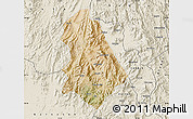 Satellite Map of Asmat, shaded relief outside