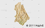 Satellite Map of Asmat, single color outside