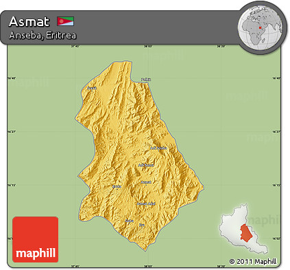 Savanna Style Map of Asmat, single color outside