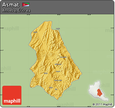 Savanna Style Map of Asmat, single color outside