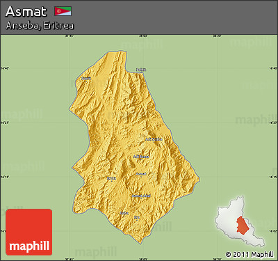 Savanna Style Map of Asmat, single color outside