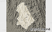 Shaded Relief Map of Asmat, darken