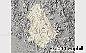 Shaded Relief Map of Asmat, darken, semi-desaturated
