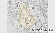 Shaded Relief Map of Asmat, desaturated