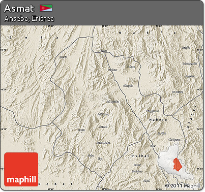 Shaded Relief Map of Asmat