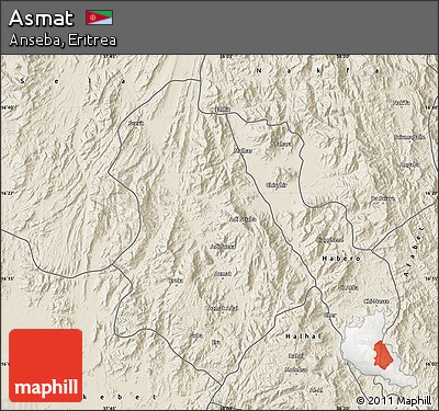 Shaded Relief Map of Asmat