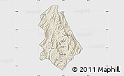 Shaded Relief Map of Asmat, single color outside