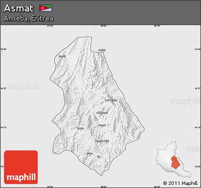 Silver Style Map of Asmat, single color outside