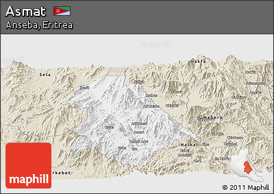 Classic Style Panoramic Map of Asmat
