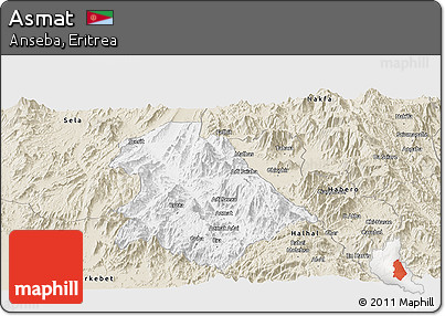 Classic Style Panoramic Map of Asmat