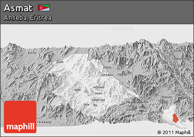 Gray Panoramic Map of Asmat