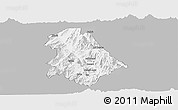 Gray Panoramic Map of Asmat, single color outside