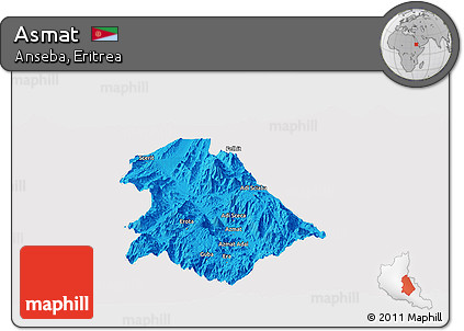 Political Panoramic Map of Asmat, cropped outside