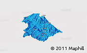 Political Panoramic Map of Asmat, single color outside