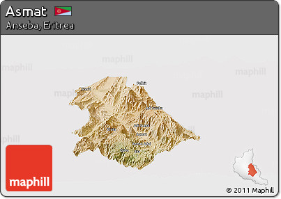 Satellite Panoramic Map of Asmat, cropped outside