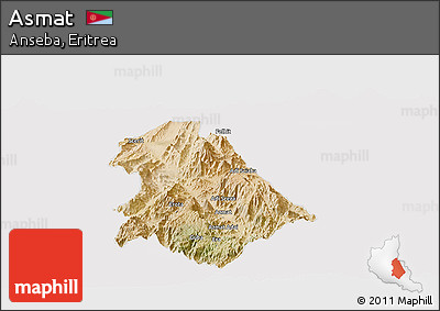 Satellite Panoramic Map of Asmat, cropped outside