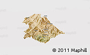 Satellite Panoramic Map of Asmat, cropped outside