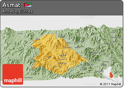 Savanna Style Panoramic Map of Asmat
