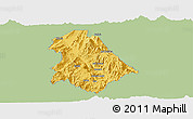 Savanna Style Panoramic Map of Asmat, single color outside