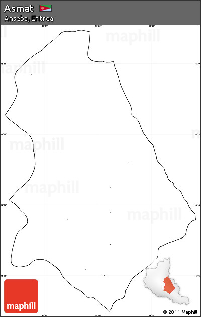 Blank Simple Map of Asmat, cropped outside, no labels
