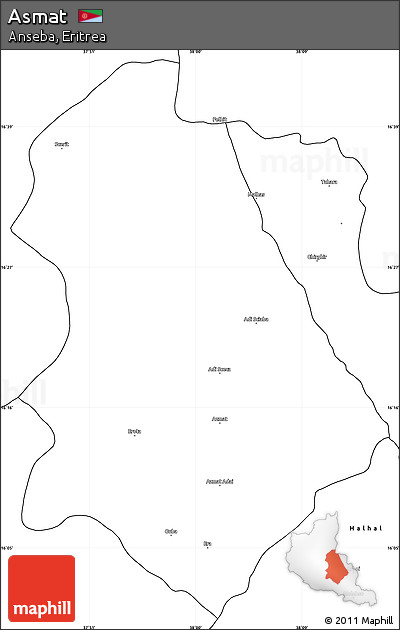 Blank Simple Map of Asmat