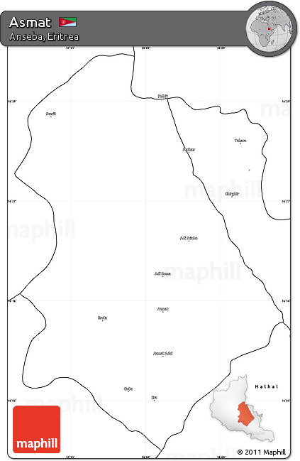 Blank Simple Map of Asmat