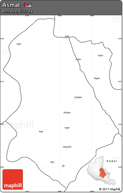 Blank Simple Map of Asmat