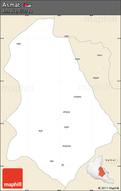 Classic Style Simple Map of Asmat