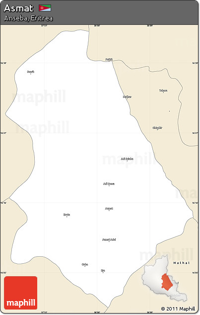 Classic Style Simple Map of Asmat